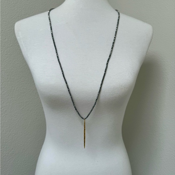 Gorjana Nora Long Beaded Pendant Necklace - Picture 2 of 8